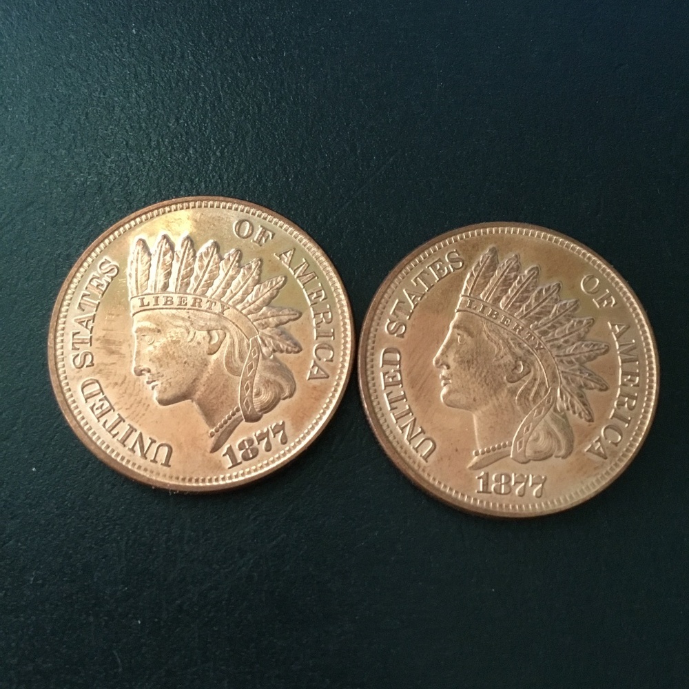 2 ounces of .999 fine copper round bullion coin==we like offering ==